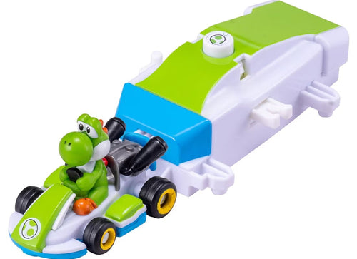 Load image into Gallery viewer, Takara Tomy Drift Tomica Mario Kart Drift Starter Set Yoshi &amp; Standard Kart
