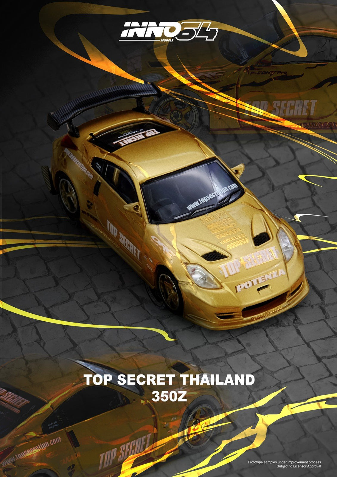 INNO64 1/64 TOP SECRET THAILAND 350Z Diecast Model Car