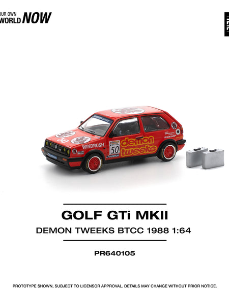 POPRACE 1/64 GOLF GTI MkII - TEAM DEMON TWEEKS BTCC 1988 Model Car