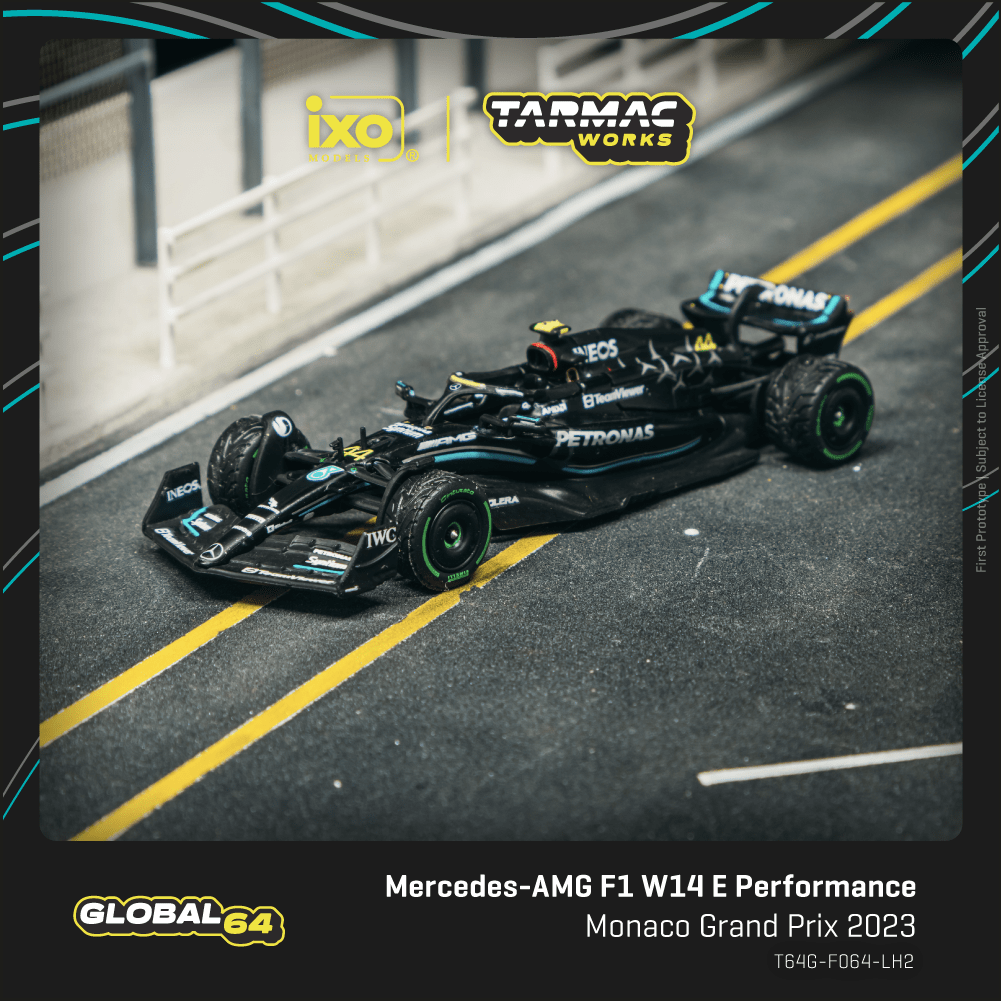 Tarmac Works Mercedes-AMG F1 W14 E Performance Monaco Grand Prix 2023