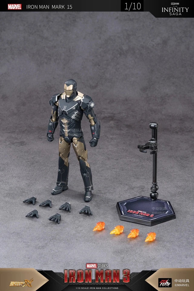 ZD Toys Marvel Avengers 1/10 Iron Man MK15 Action Figure Set