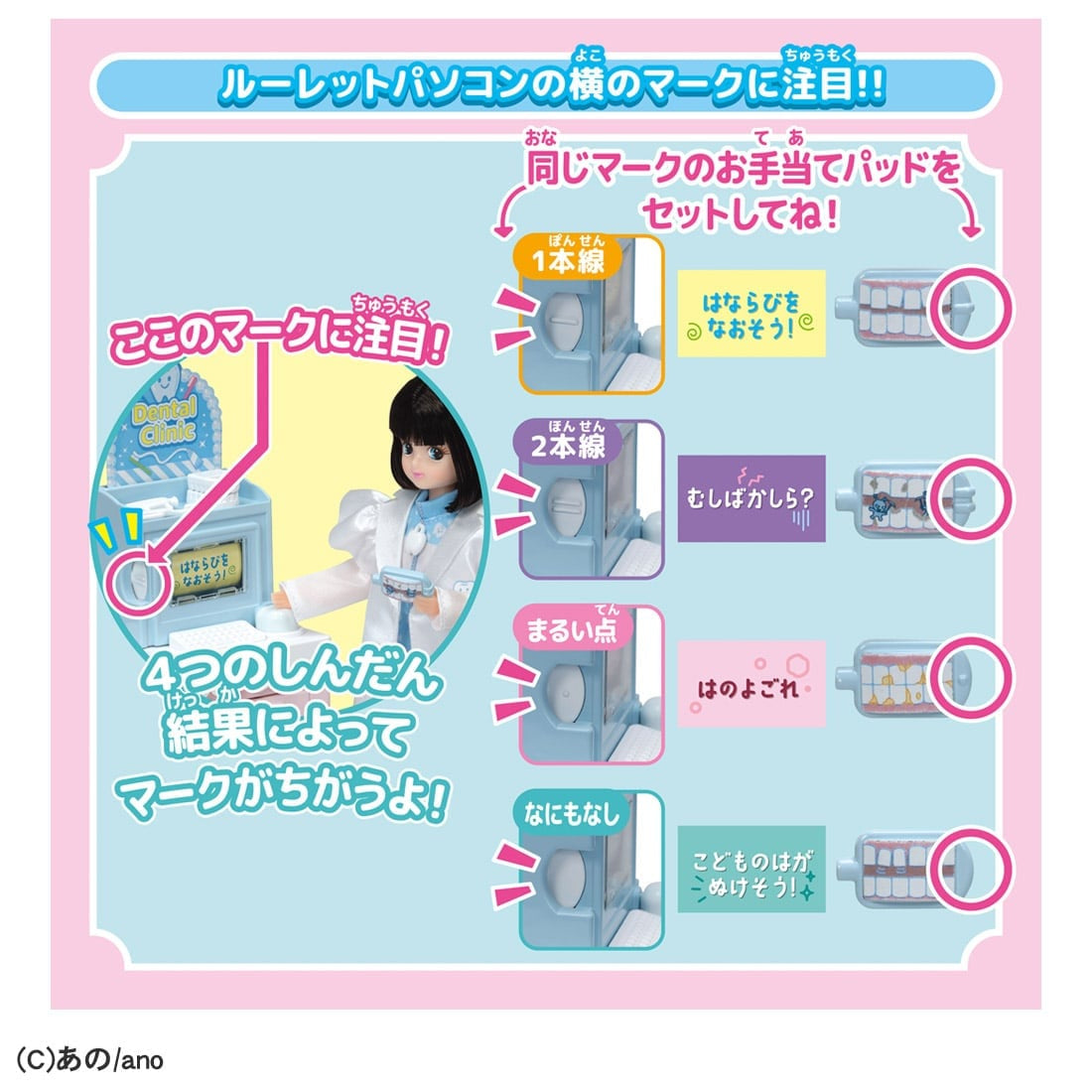 Takara Tomy Licca-Chan Oshigoto Jobs Friends Haisha Dentist Ano-chan Set