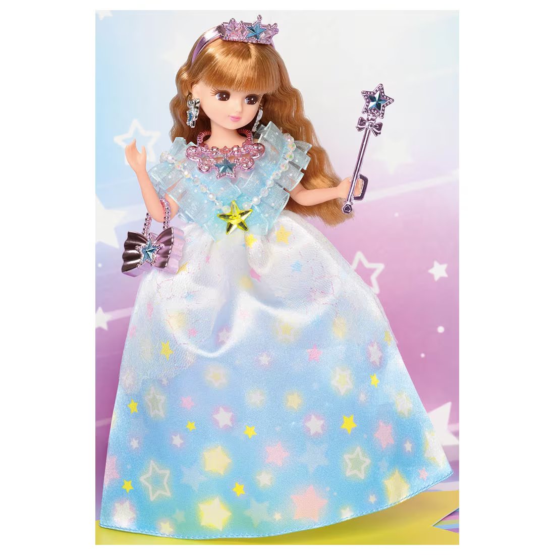 Takara Tomy Licca Chan Doll Set LD-03 Shiny Star Princess w/ Dress Set