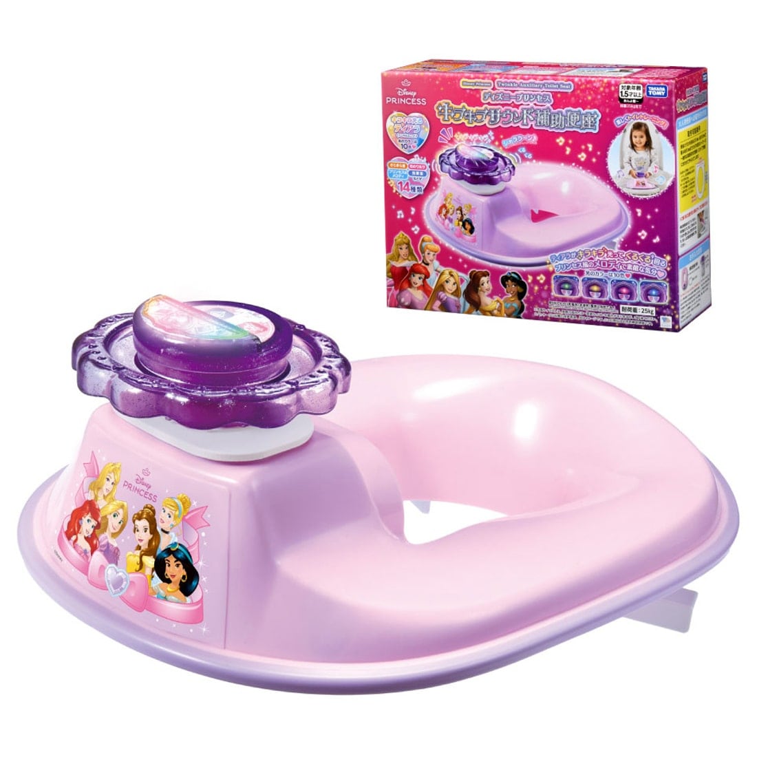 Takara Tomy Disney - Sparkling Sound Auxiliary Toilet Seat Disney Princess