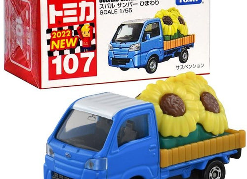 Load image into Gallery viewer, Takara Tomy Tomica Die-cast Car - 1/55 No.107 Subaru Sambar Sunflower
