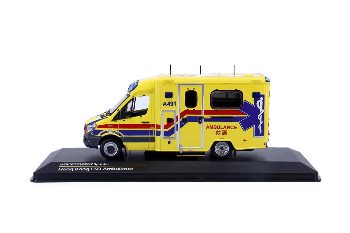 Tiny City Hobby 1/43 MERCEDES-BENZ Sprinter FL HKFSD Ambulance (A491) Model Car