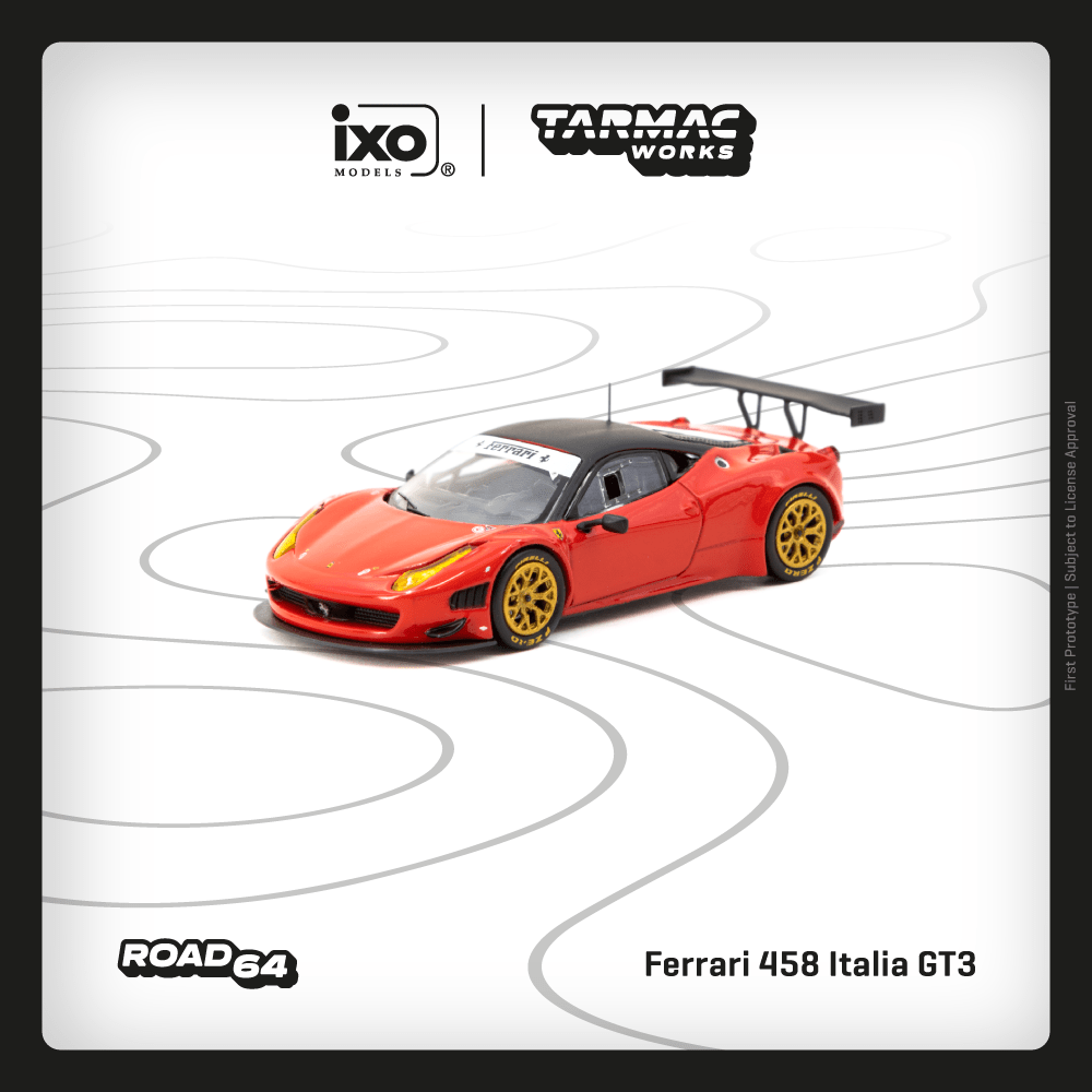 Tarmac Works 1/64 Ferrari 458 Italia GT3 Red Diecast Model Car