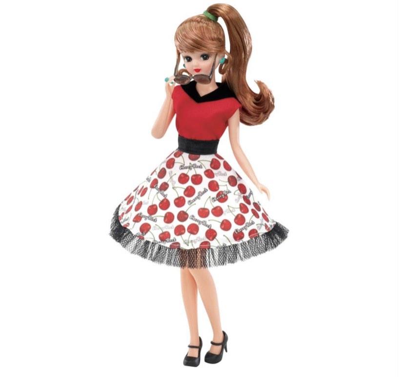 Takara Tomy Licca Chan Doll Set - Rockabilly Cherry Dress Set