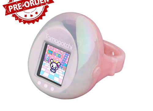 Load image into Gallery viewer, (Pre-order) Bandai - Tamagotchi Ring Pink &amp; Pearl White Digital Pet Toy 
