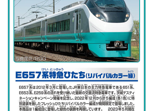 Load image into Gallery viewer, Takara Tomy Plarail Train S-19 Limited Express Train Series E657 (Revival Color)
