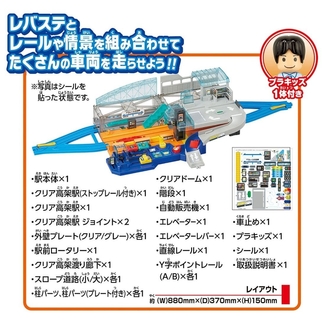Takara Tomy Plarail Lever Action & Sound! Big Station Playset