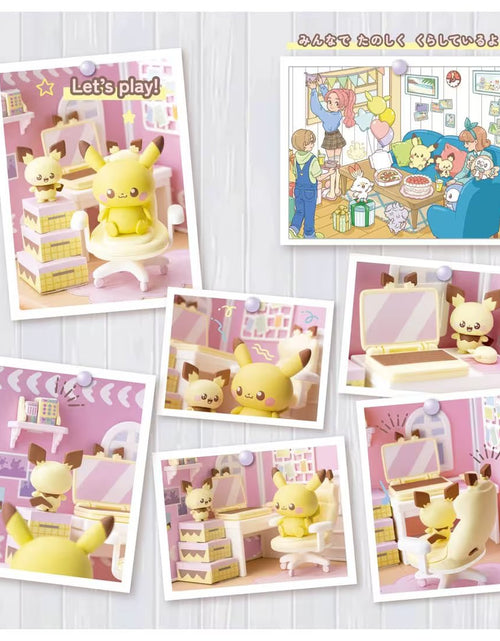 Load image into Gallery viewer, Takara Tomy Pokemon PokePiece House hobby Room Pichu &amp; Pikachu Set
