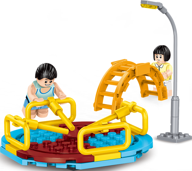 Royal Toys City Story RT61 HK 1980s Roundabout Merry Go Round Block 59pc