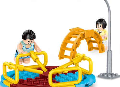 Load image into Gallery viewer, Royal Toys City Story RT61 HK 1980s Roundabout Merry Go Round Block 59pc
