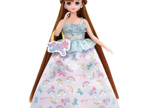 Load image into Gallery viewer, Takara Tomy Licca Chan Dress - Yumeiro Yumekawa Rainbow Dress Set
