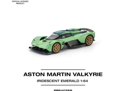 Load image into Gallery viewer, (Pre-order) POPRACE 1/64 ASTON MARTIN VALKYRIE IRIDESCENT EMERALD Model Car
