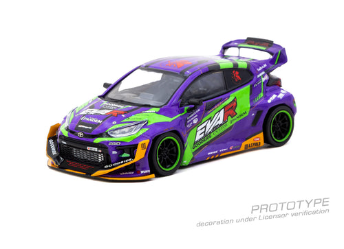 Load image into Gallery viewer, (Pre-order) Tarmac Works 1/43 Pandem Toyota GR Yaris EVA Racing Diecast Model

