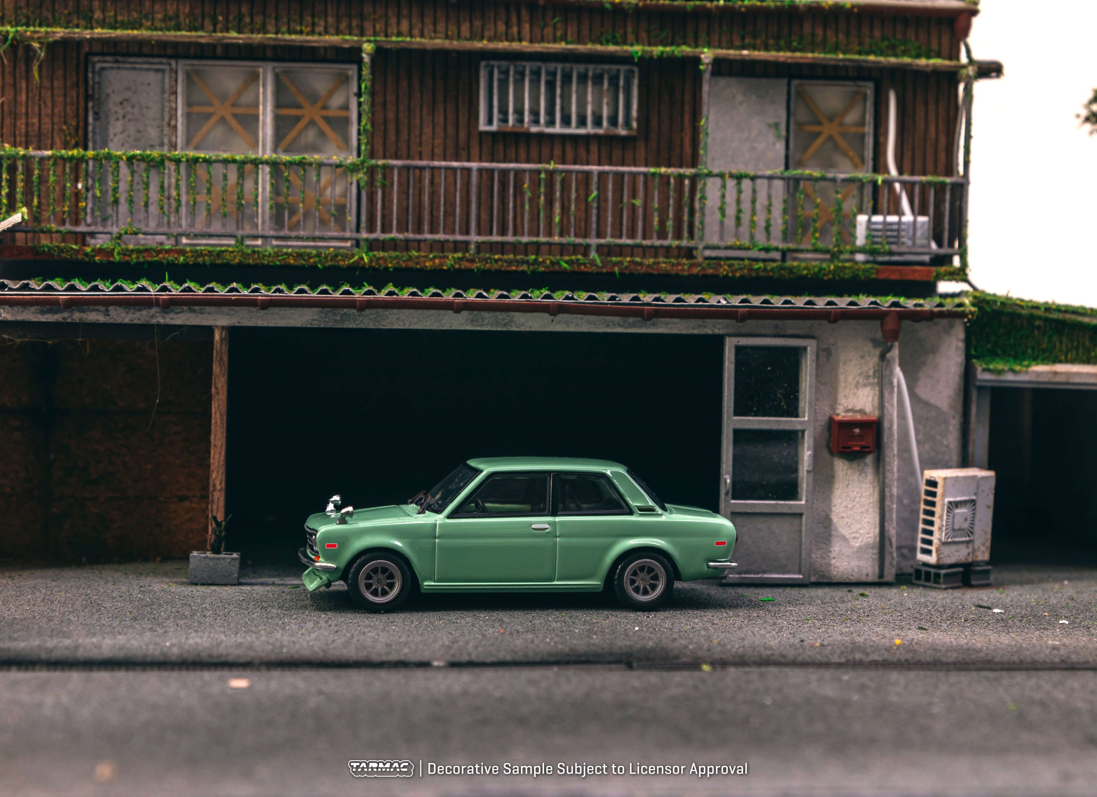 Tarmac Works 1/64 Datsun 510 Light Green Diecast Model Car