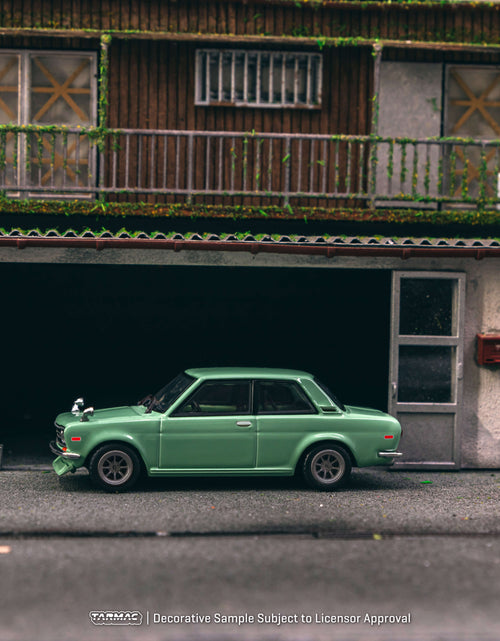 Load image into Gallery viewer, Tarmac Works 1/64 Datsun 510 Light Green Diecast Model Car
