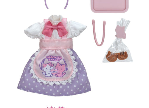 Load image into Gallery viewer, Takara Tomy Licca Chan Clothes LW-13 Nekoneko Bakery Dress Set (NO DOLL)
