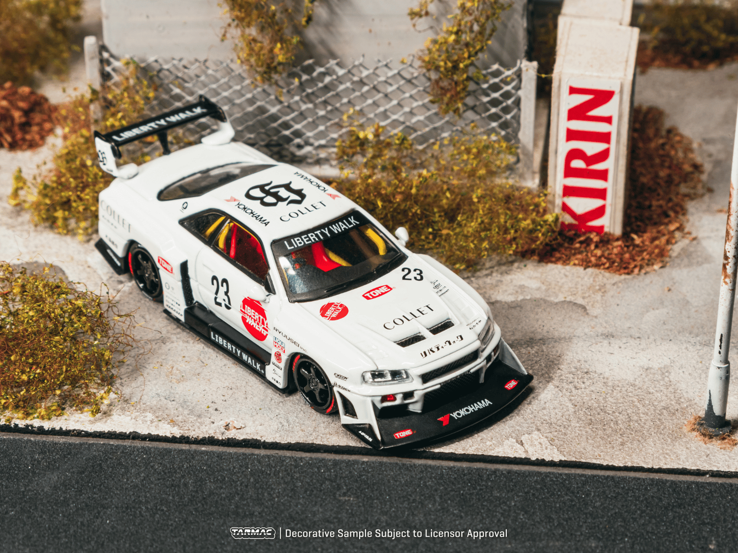 (Pre-order) Tarmac Works 1/64 LB-ER34 Super Silhouette SKYLINE White Diecast