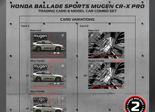 Load image into Gallery viewer, Tarmac Works 1/64 HONDA Ballade Sports MUGEN CR-X PRO Silver Model
