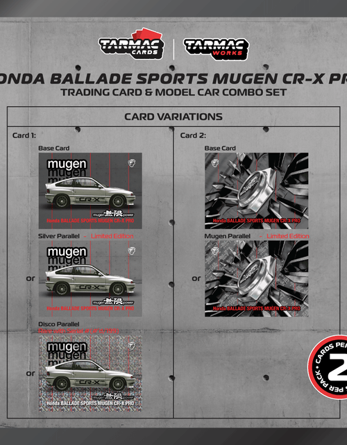 Load image into Gallery viewer, Tarmac Works 1/64 HONDA Ballade Sports MUGEN CR-X PRO Silver Model
