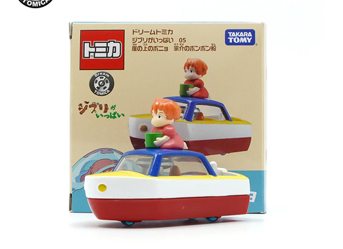 Load image into Gallery viewer, Takara Tomy Dream Tomica Studio Ghibli 05 Ponyo on the Cliff Die-cast Car
