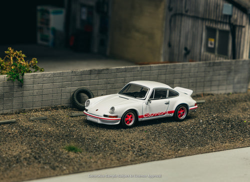 Load image into Gallery viewer, Tarmac Works 1/64 Porsche 911 Carrera RS 2.7 Lightweight White/Red
