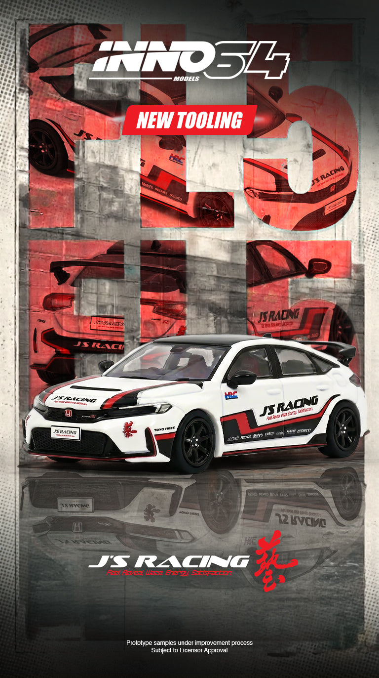 (Pre-order) INNO64 1/64 HONDA CIVIC (FL5) J'S RACING Diecast Model Car
