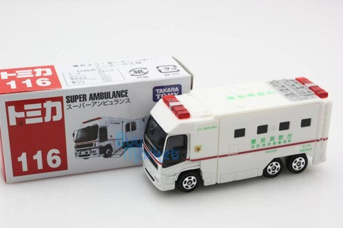 Load image into Gallery viewer, NEW Takara Tomica Tomy  #116 Super Ambulance Scale 1/63 Diecast Toy Car Japan
