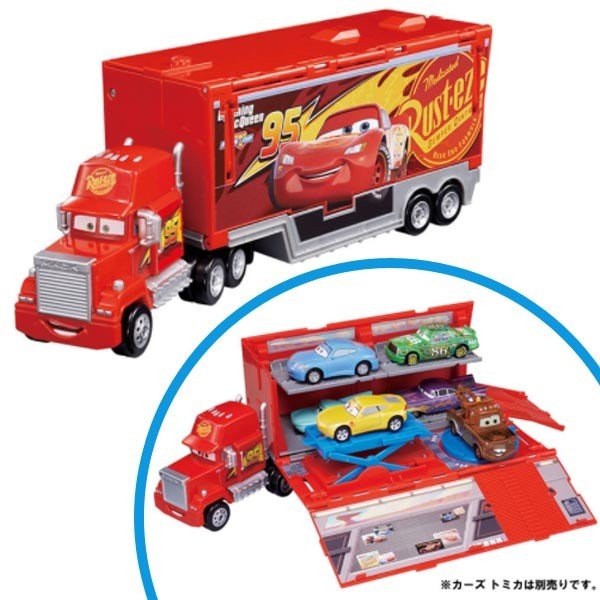 Tomica Takara Tomy Disney lighting McQueen Transforming Maintenance Dock Mac Toy