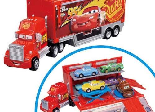 Load image into Gallery viewer, Tomica Takara Tomy Disney lighting McQueen Transforming Maintenance Dock Mac Toy
