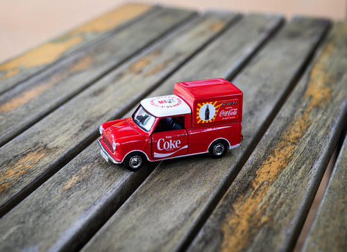 Load image into Gallery viewer, Tiny City Die-cast Model Car - 1/50 Morris Mini Pickup Coca-Cola
