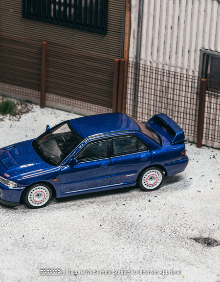 (Pre-order) Tarmac Works Mitsubishi Lancer GSR Evolution II Blue Diecast Model