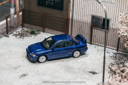 (Pre-order) Tarmac Works Mitsubishi Lancer GSR Evolution II Blue Diecast Model