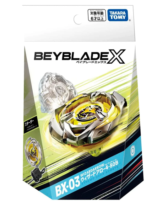 Load image into Gallery viewer, Takara Tomy Beyblade X Starter BX-03 Wizard Arrow 4-80B
