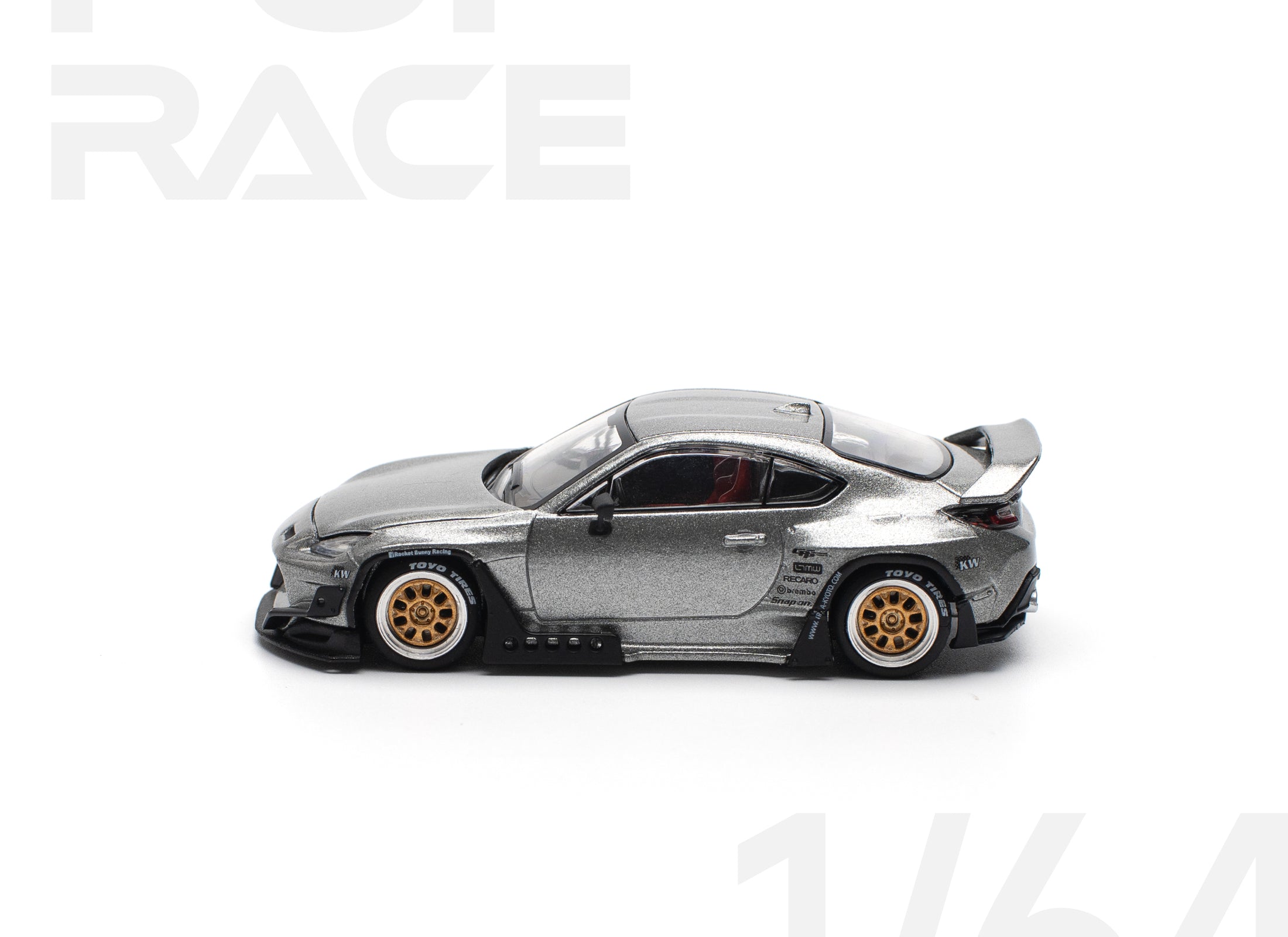 POPRACE 1/64 PANDEM GR86 - SILVER (NEW TOOLING) Model Car