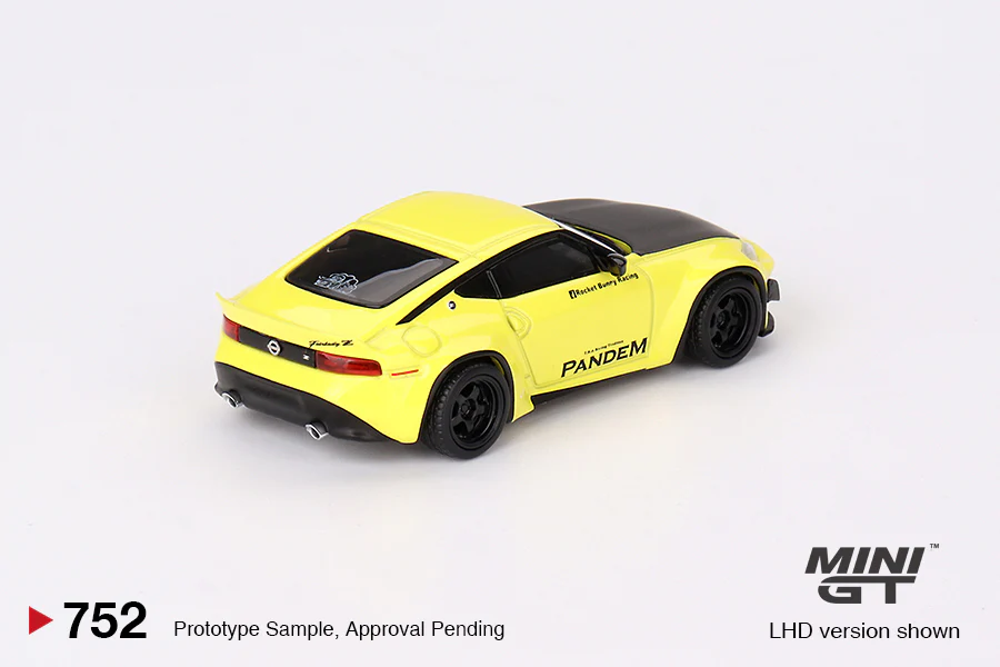 Mini GT #752 1/64 Nissan Z Pandem Ikazuchi Yellow Model car LHD