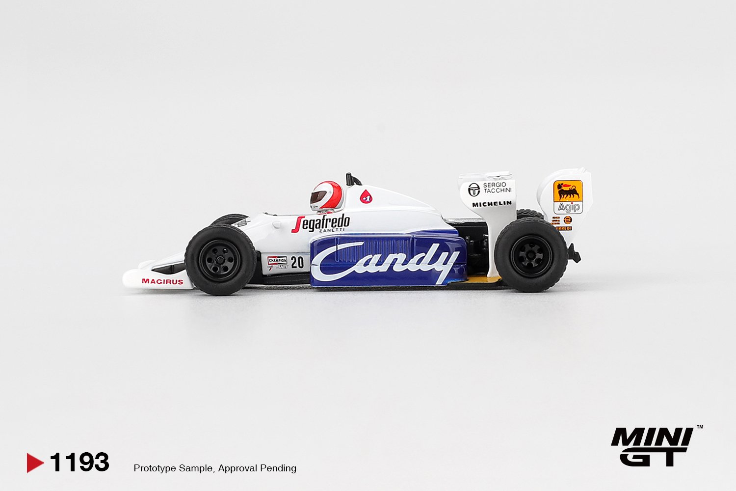 (Pre-order)MINI GT #1193 Toleman TG184 #20 Johnny Cecotto 1984 Monaco Grand Prix