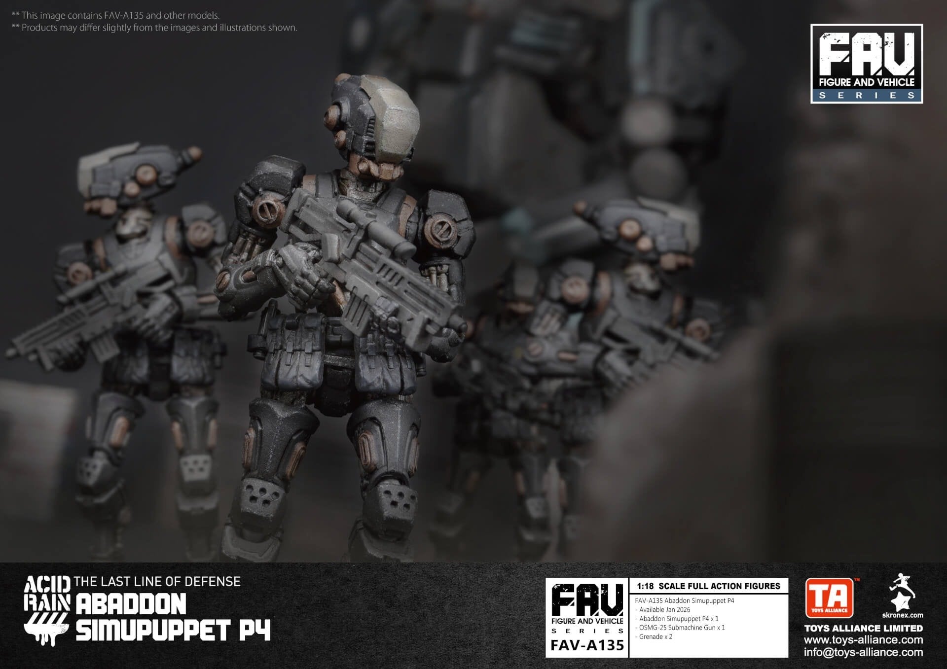 Acid Rain x Toy Alliance FAV-A135 Abaddon Simupuppet P4 Figure Set