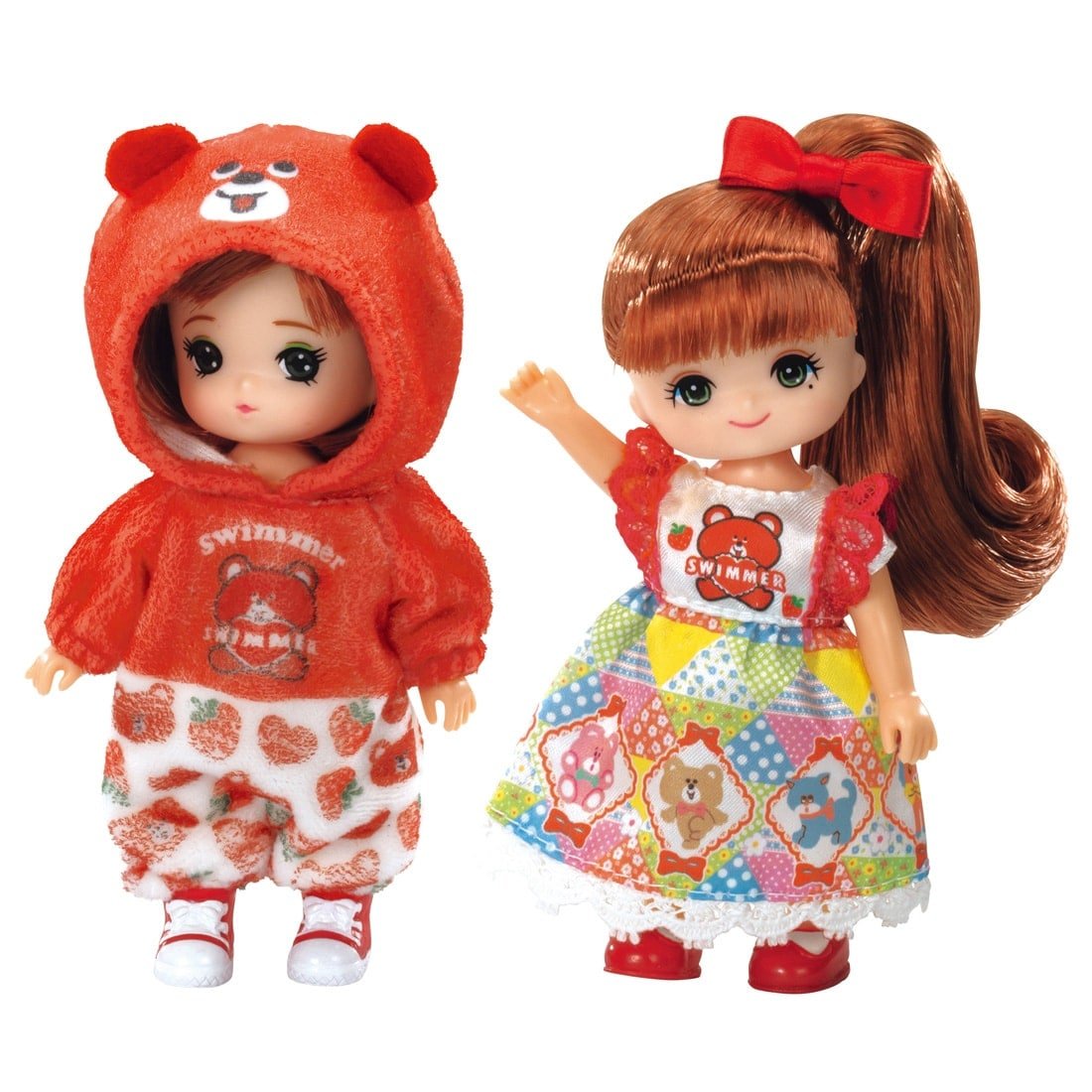 Takara Tomy Licca Chan Doll Set SWIMMER I love Miki-chan and Maki-chan