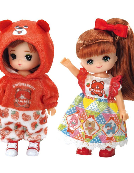 Takara Tomy Licca Chan Doll Set SWIMMER I love Miki-chan and Maki-chan