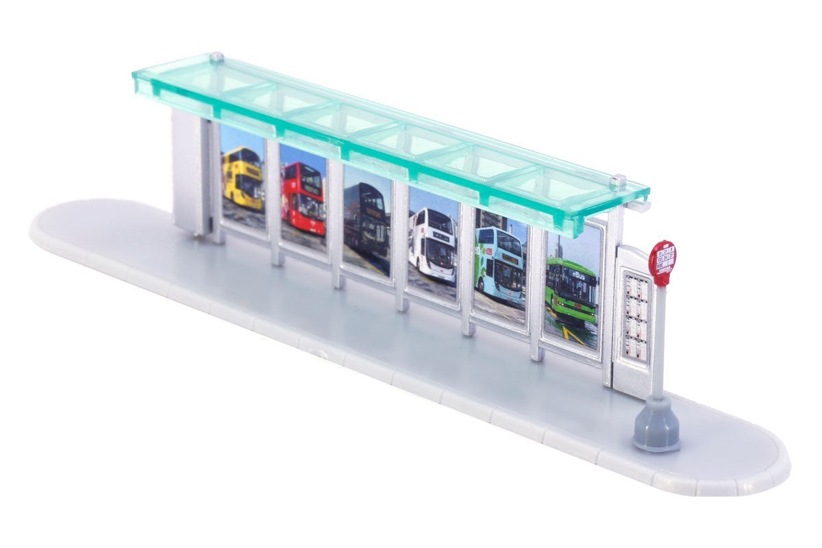 Tiny 1/110 Dioramas Bus Stop Shelter- KMB (Blind Box) (set of 12)