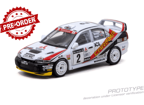 Load image into Gallery viewer, (Pre-order) Tarmac Works 1/64 Mitsubishi Carisma GT Evolution IV RAC Rally 1997
