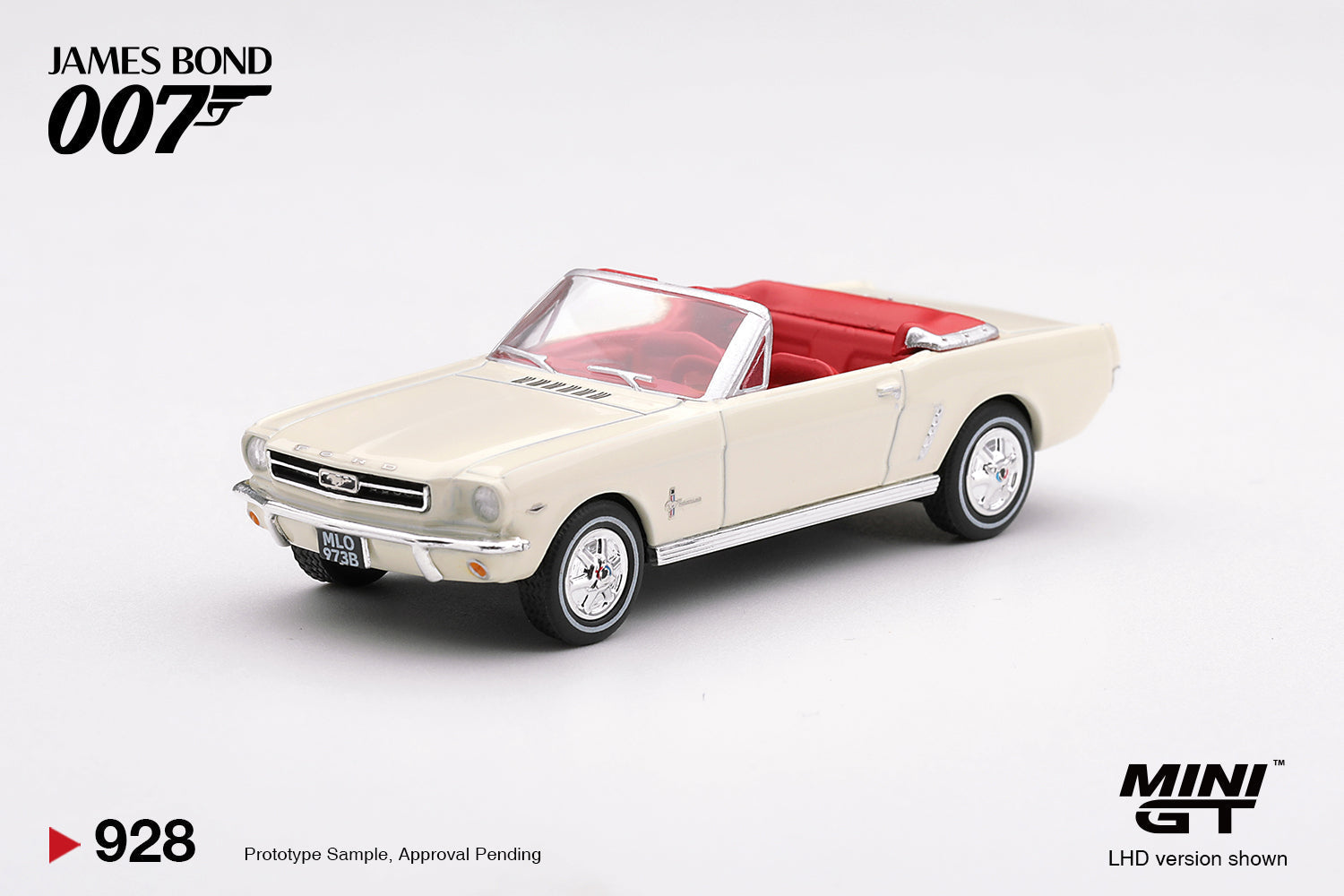 (Pre-order) Mini GT #928 007 Ford Mustang convertible 1964  “Goldfinger” Car