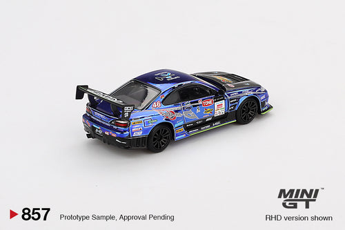Load image into Gallery viewer, Mini GT #857 Nissan Silvia (S15) #46  D-MAX Racing 2023 D1 Grand Pix
