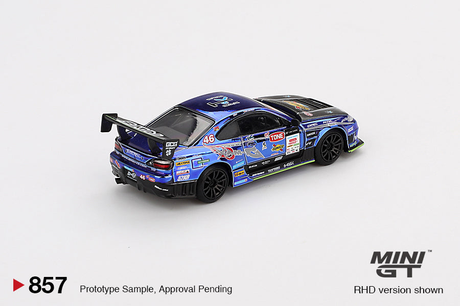 Mini GT #857 Nissan Silvia (S15) #46  D-MAX Racing 2023 D1 Grand Pix