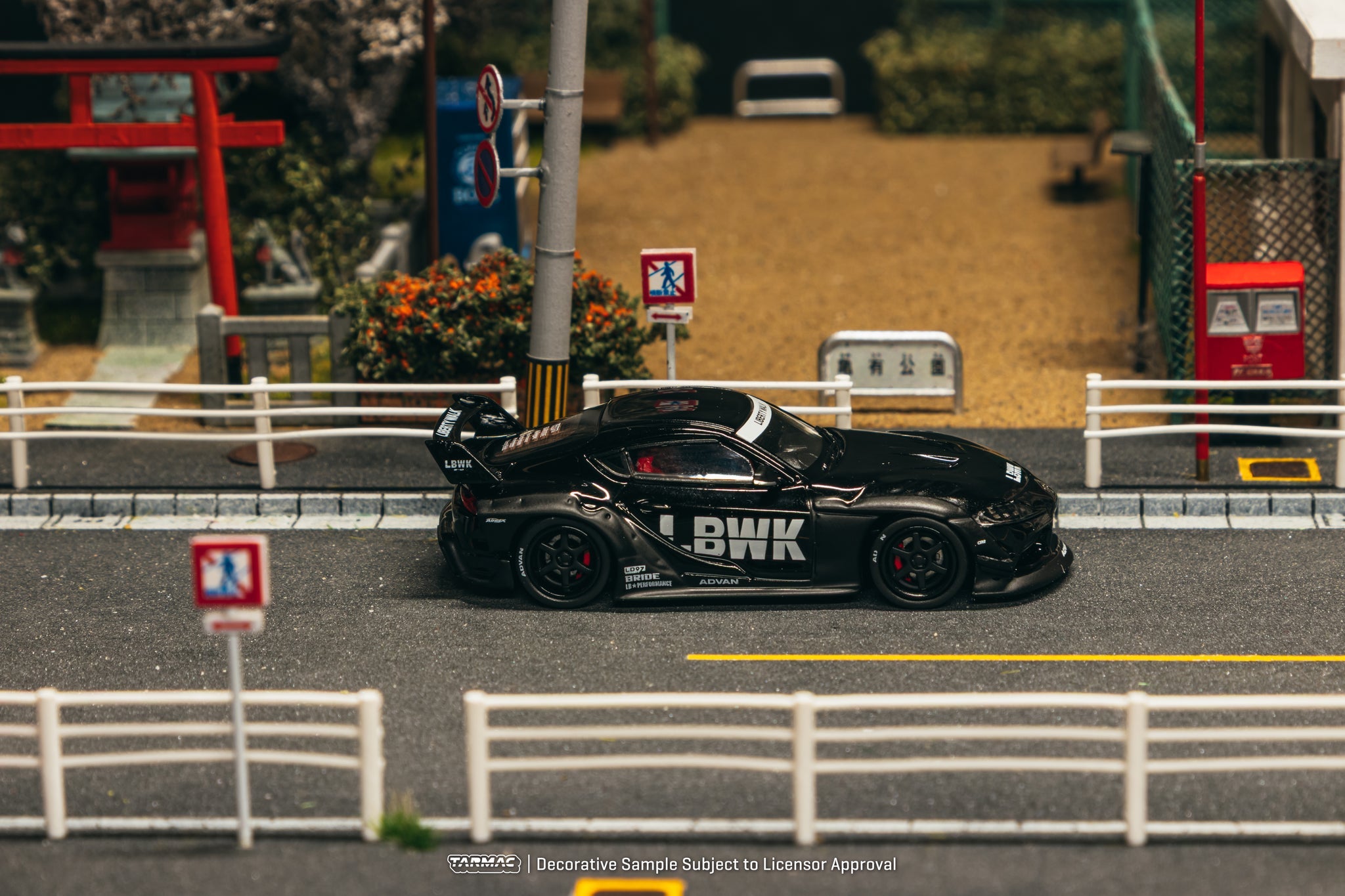 (Pre-order) Tarmac Works 1/64 LB-WORKS TOYOTA SUPRA (A90) Black Diecast Model