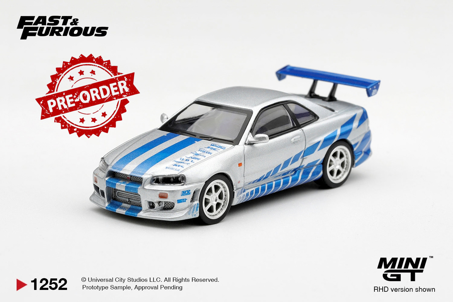 (Pre-order) Mini GT #1252 Nissan Skyline GT-R  C-West 2 Fast 2 Furious F & F